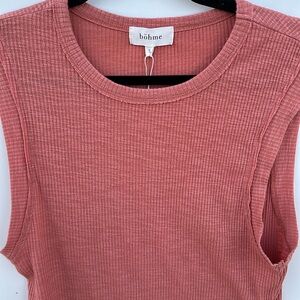 Mac and Me Ribbed Muscle Tank - Candy Pink
